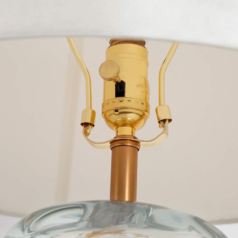 Image 3 LNC Flabellum 22 1/2" High Clear Hammered Glass Table Lamp more views