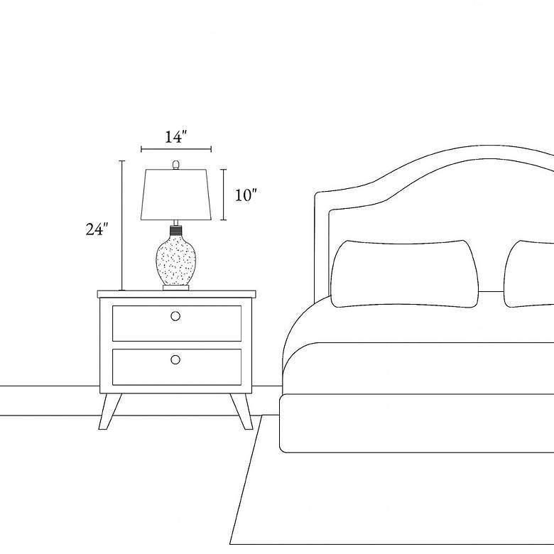 Image 7 LNC Flabellum 24" High Champagne Glass Vase Table Lamp more views