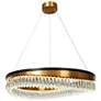1_LNC Flamgo 31 1/2" Wide Gold and Crystal Modern LED Ring Chandelier