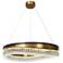 LNC Flamgo 31 1/2" Wide Gold and Crystal Modern LED Ring Chandelier