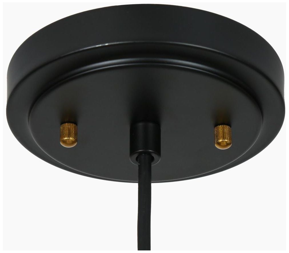 Image 2 LNC Gnetophyta 6 1/2" Brass Finish Seeded Schoolhouse Glass Pendant more views