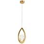 2_LNC Grouse 5 1/2" Wide Plating Brass LED Teardrop Mini Pendant