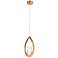 LNC Grouse 5 1/2" Wide Plating Brass LED Teardrop Mini Pendant