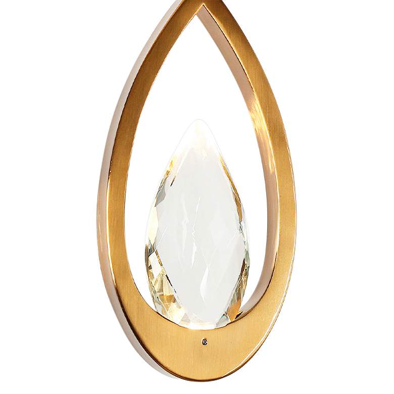 Image 3 LNC Grouse 5 1/2" Wide Plating Brass LED Teardrop Mini Pendant more views