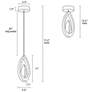 3_LNC Grouse 5 1/2" Wide Plating Brass LED Teardrop Mini Pendant more views