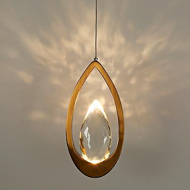 LNC Grouse 5 1/2" Wide Plating Brass LED Teardrop Mini Pendant