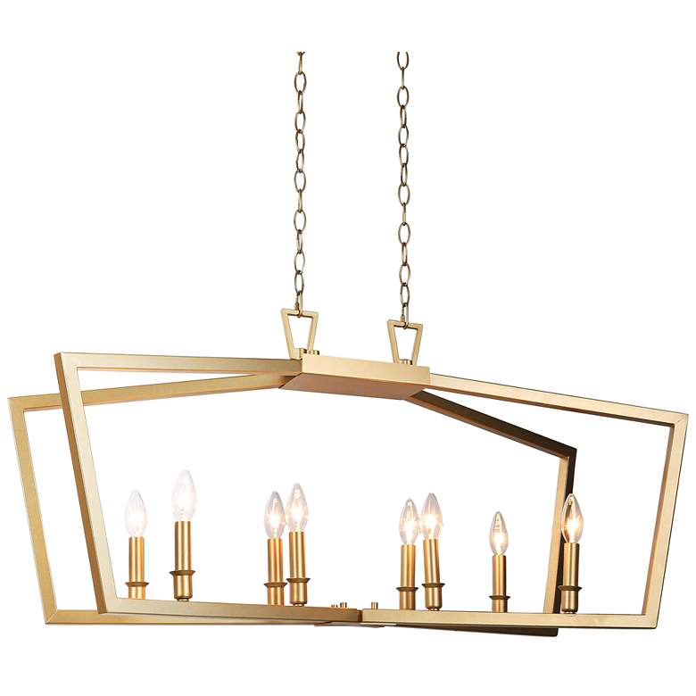 Image 2 LNC Hayes 38 1/4" Wide Gold Metal 8-Light Island Chandelier