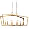 LNC Hayes 38 1/4" Wide Gold Metal 8-Light Island Chandelier