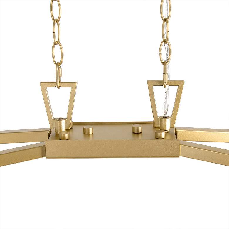 Image 4 LNC Hayes 38 1/4" Wide Gold Metal 8-Light Island Chandelier more views