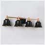 2_LNC Indus 30" Wide 4-Light Black and Gold Bath Light more views