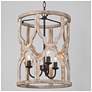 3_LNC Jolla 14" Wide 3-Light Open Cylinder Light Wood Finish Chandelier more views