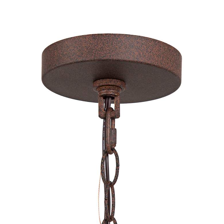 Image 5 LNC Jolla 14" Wide 3-Light Open Cylinder Light Wood Finish Chandelier more views