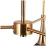 3_LNC Lacos 25" Modern Matte Black and Plating Brass 3-Light Chandelier more views