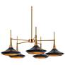 2_LNC Lacos 33" 5-Light Black and Brass Mid-Century Modern Chandelier