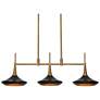 2_LNC Lacos 34 1/2" Modern Brushed Gold Black 3-Light Linear Pendant