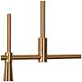 5_LNC Lacos 34 1/2" Modern Brushed Gold Black 3-Light Linear Pendant more views