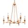 LNC Lighting Altris 25" Wide Gold 6-Light Candelabra Chandelier