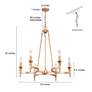 7_LNC Lighting Altris 25" Wide Gold 6-Light Candelabra Chandelier more views