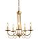 LNC Lighting Durril 18 1/2" Wide Gold 5-Light Candelabra Chandelier