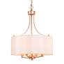 2_LNC Lighting Fanes 16" Wide Gold 4-Light Drum Shade Chandelier