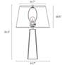 2_LNC Lighting Flabellum 25 1/2" Modern Gold Metal Table Lamp more views