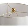 3_LNC Lighting Flabellum 25 1/2" Modern Gold Metal Table Lamp more views