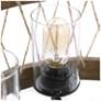4_LNC Lighting Follio 19" Matte Black and Natural Wood Pendant Light more views