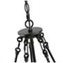 5_LNC Lighting Follio 19" Matte Black and Natural Wood Pendant Light more views