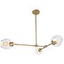 2_LNC Lighting Gerald 31 1/2" Wide Gold Metal 3-Light Sputnik Chandelier