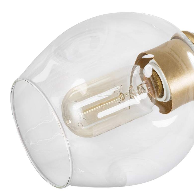 Image 3 LNC Lighting Gerald 31 1/2" Wide Gold Metal 3-Light Sputnik Chandelier more views
