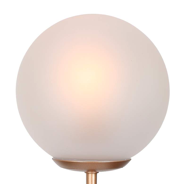 Image 3 LNC Lighting Gollin 27" Gold and White Glass Globes 6-Light Chandelier more views