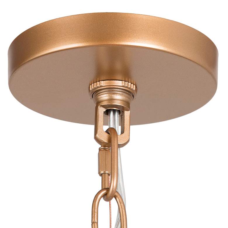 Image 6 LNC Lighting Gollin 27" Gold and White Glass Globes 6-Light Chandelier more views