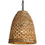 1_LNC Lighting Holophankton 13" Wide Natural Rattan Pendant Light