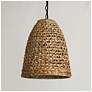 3_LNC Lighting Holophankton 13" Wide Natural Rattan Pendant Light more views