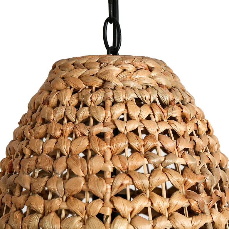Image 6 LNC Lighting Holophankton 13" Wide Natural Rattan Pendant Light more views