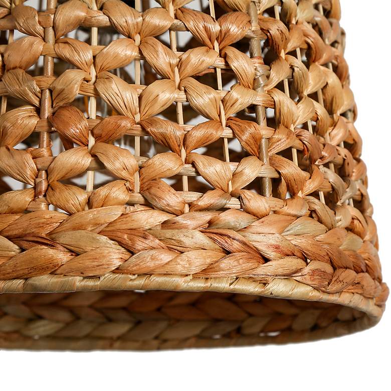 Image 7 LNC Lighting Holophankton 13" Wide Natural Rattan Pendant Light more views