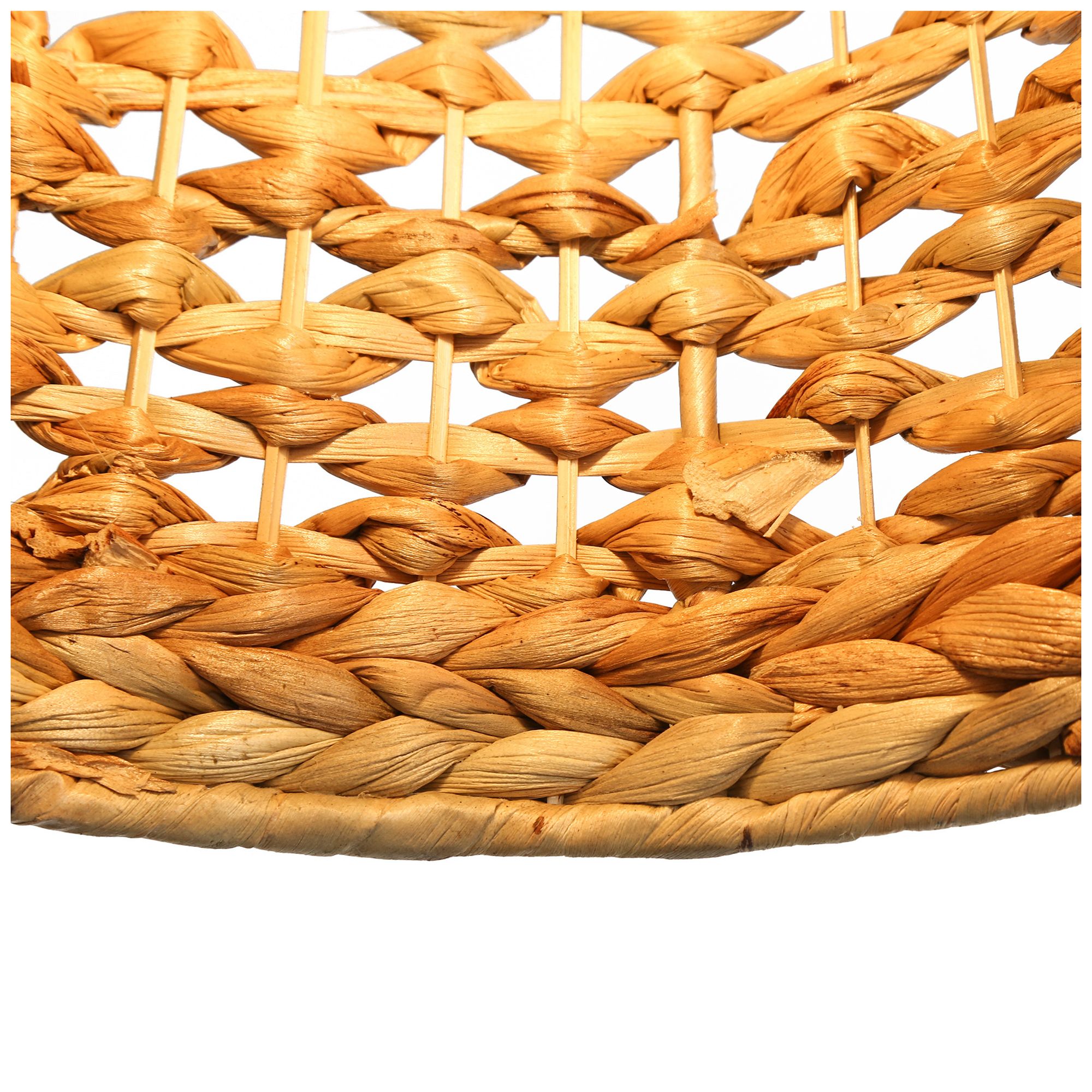 LNC Lighting Holophankton 13" Wide Natural Rattan Pendant Light