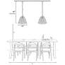 LNC Lighting Holophankton 15" Wide Natural Rattan Dome Pendant Light
