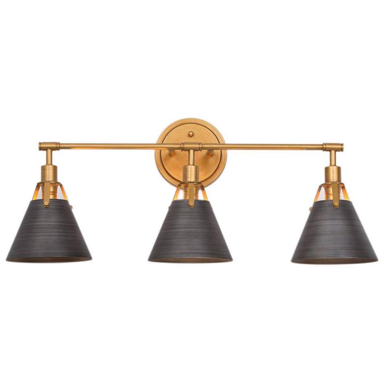 Image 1 LNC Lighting Ives 25 1/2" Wide 3-Light Gold and Silver Bath Light