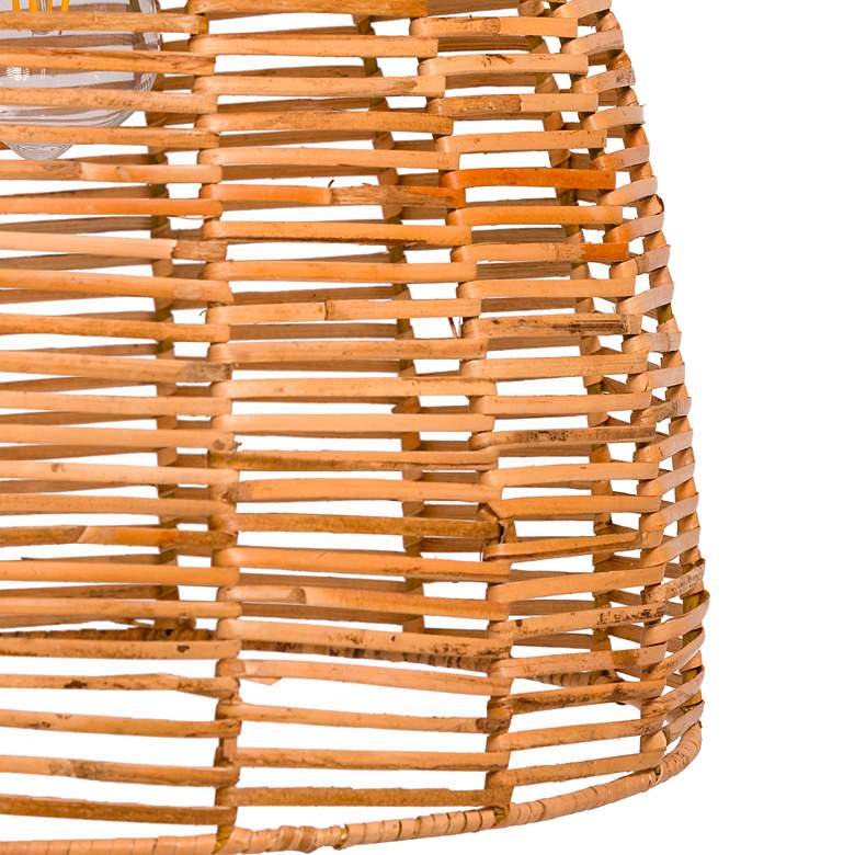 Image 6 LNC Lighting Libbaconion 14 1/4" Natural Rattan Pendant Light more views