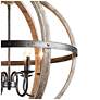 5_LNC Lighting Navejo 27" Wide Antique Wood 6-Light Globe Chandelier more views