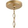 4_LNC Lighting Sarla 25" Wide Gold Metal 6-Light Chandelier more views