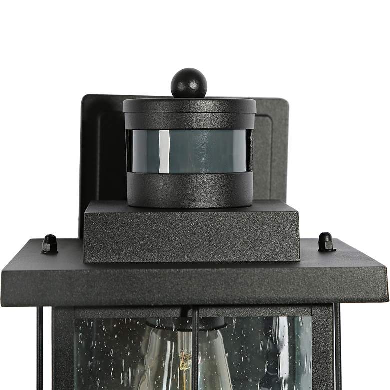 Image 3 LNC Lighting Stan 10 1/2" Black Mission Outdoor Wall Lights Set of 2 more views