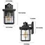5_LNC Lighting Stan 10 1/2" Black Mission Outdoor Wall Lights Set of 2 more views