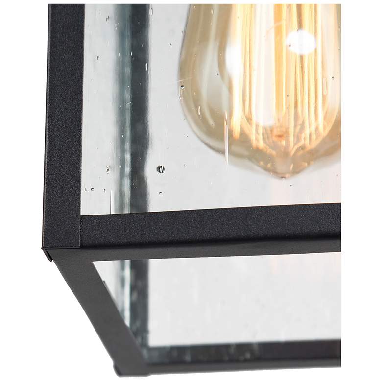 Image 2 LNC Lighting Uhyta 10 1/2" High Black Glass Outdoor Hanging Light more views