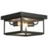 LNC Melansa 11" Wide  2-Light Black Outdoor Ceiling Light