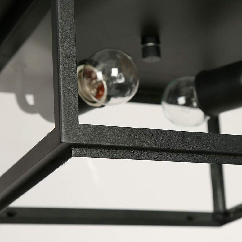 Image 4 LNC Melansa 11" Wide 2-Light Black Outdoor Ceiling Light more views
