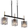 2_LNC Nalyri 24 3/4" Wide Brass and Black 3-Light Linear Island Pendant