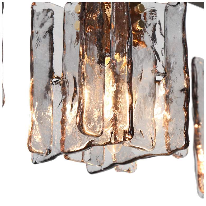 Image 2 LNC Nalyri 35 1/2" Wide Brass Black 5-Light Island Linear Pendant more views