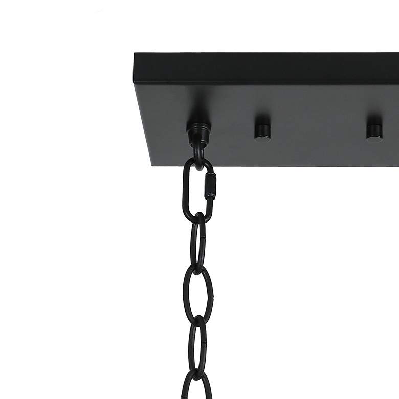 Image 5 LNC Nalyri 35 1/2" Wide Brass Black 5-Light Island Linear Pendant more views